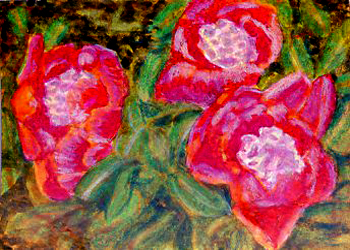 Tulip Trio Sherry Ackerman Cottage Grove WI watercolor & colored pencil